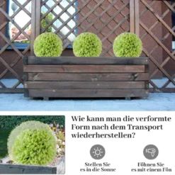 2er Buchsbaumkugel UV-beständige Dekokugeln Formschnitt Kunstpflanze Dekopflanze Ø28 cm