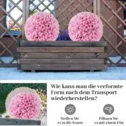2er Buchsbaumkugel UV-beständige Dekokugeln Formschnitt Kunstpflanze Dekopflanze Ø28 cm