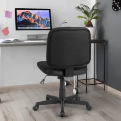 Ergonomischer Bürostuhl Computer-Stuhl mit einstellbare Höhe 63,5 x 61 x 84-94 cm Schwarz