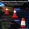 12er Pack Leitkegel Sicherheitskegel mit reflektierenden Kragen Orangefarbene Verkehrshütchen aus PVC