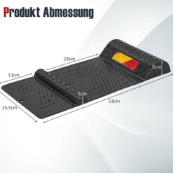 2er Parkmatten mit Bremsschwelle Robuste Einparkhilfe mit Warnstreifen Premium Radstopper