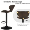 2er Set Barhocker Barstuhl Tresenhocker Drehstuhl Bistrohocker Sitzhocker Braun