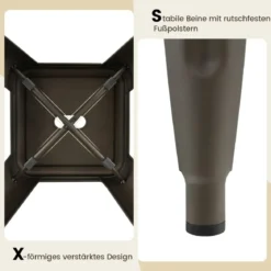 4er Set Barhocker mit Fußstütze bis 150kg Belastbar Stapelbare Küchenhocker Sitzhocker Gun
