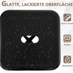 4er Set Barhocker mit Fußstütze Sitzhöhe 76cm bis 150kg Belastbar Stapelbare Tresenhocker Schwarz