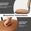 2er Set Barhocker Moderne Esszimmerstühle aus Kunstleder 52 x 48 x 107 cm