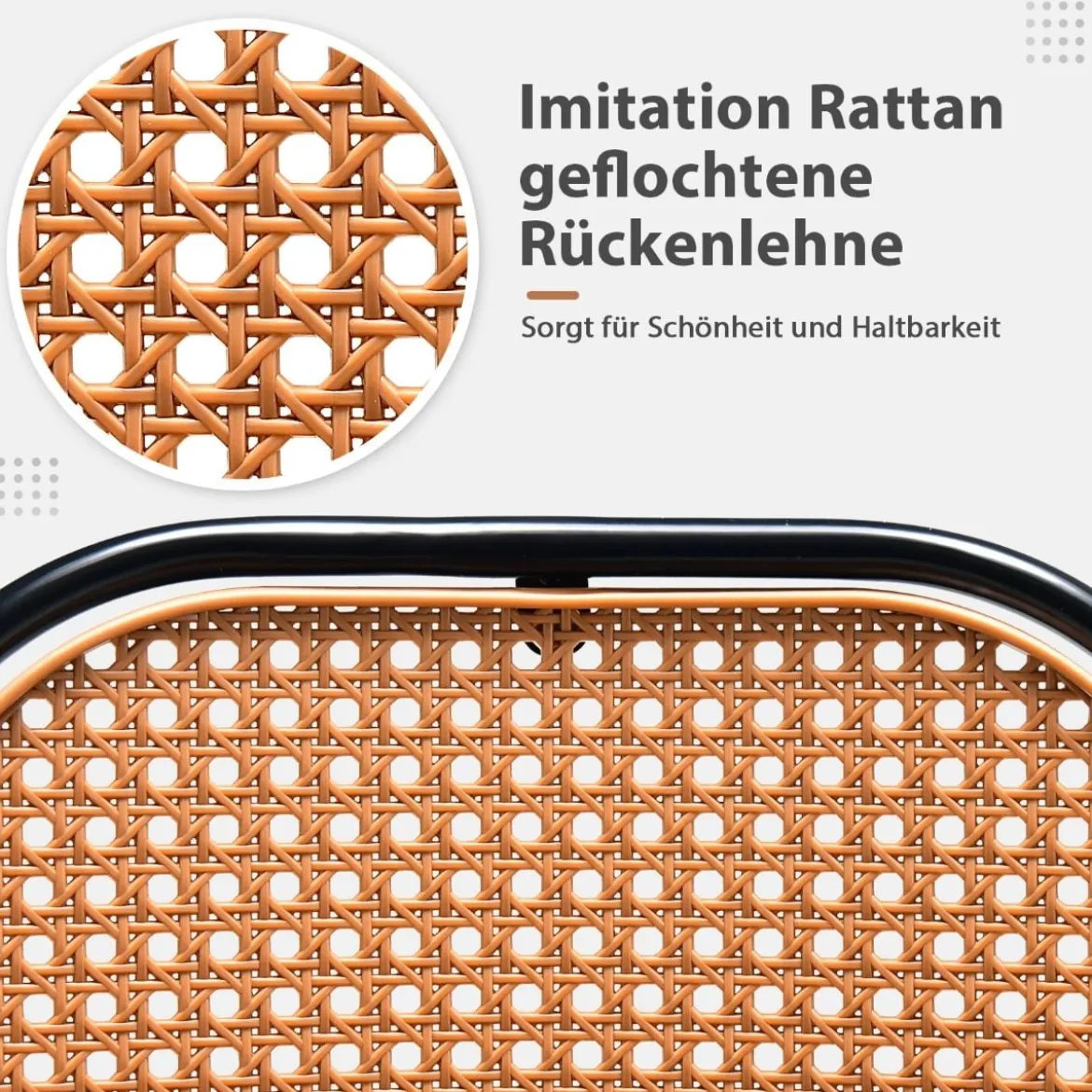 2er Set Barhocker Moderne Esszimmerstühle aus Kunstleder 52 x 48 x 107 cm