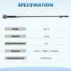 2er Set 120cm Golfschwungtrainer-Hilfe mit Gewichts-Kopf Golf Trainingshilfe Schwungtrainer Grau
