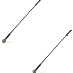 2er Set 120cm Golfschwungtrainer-Hilfe mit Gewichts-Kopf Golf Trainingshilfe Schwungtrainer Grau