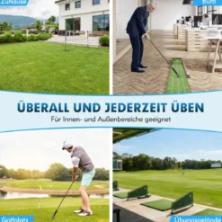 2er Set 120cm Golfschwungtrainer-Hilfe mit Gewichts-Kopf Golf Trainingshilfe Schwungtrainer Grau