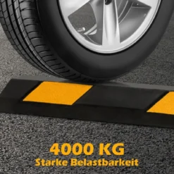 2er Set 183 cm Gummi Radstopper Parkplatzbegrenzung bis 4000 kg Parkbegrenzung Einparkhilfe