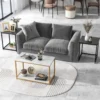 3er Set Couchtisch mit Mamoroptik mit Ablage & Metallrahmen Kaffeetisch Satztisch modern für Wohnzimmer Schlafzimmer