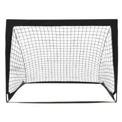 2er Set Fußballtor klappbar Fußball-Tor mit Montagezubehör und Tragetasche faltbares Fußballnetz 120 x 92 x 92cm Schwarz