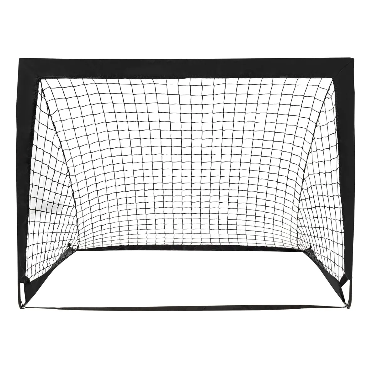 2er Set Fußballtor klappbar Fußball-Tor mit Montagezubehör und Tragetasche faltbares Fußballnetz 120 x 92 x 92cm Schwarz