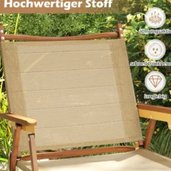 2er Set Klappbare Campingstühle mit Aluminiumrahmen Klappstühle Ultraleichte Klappstühle