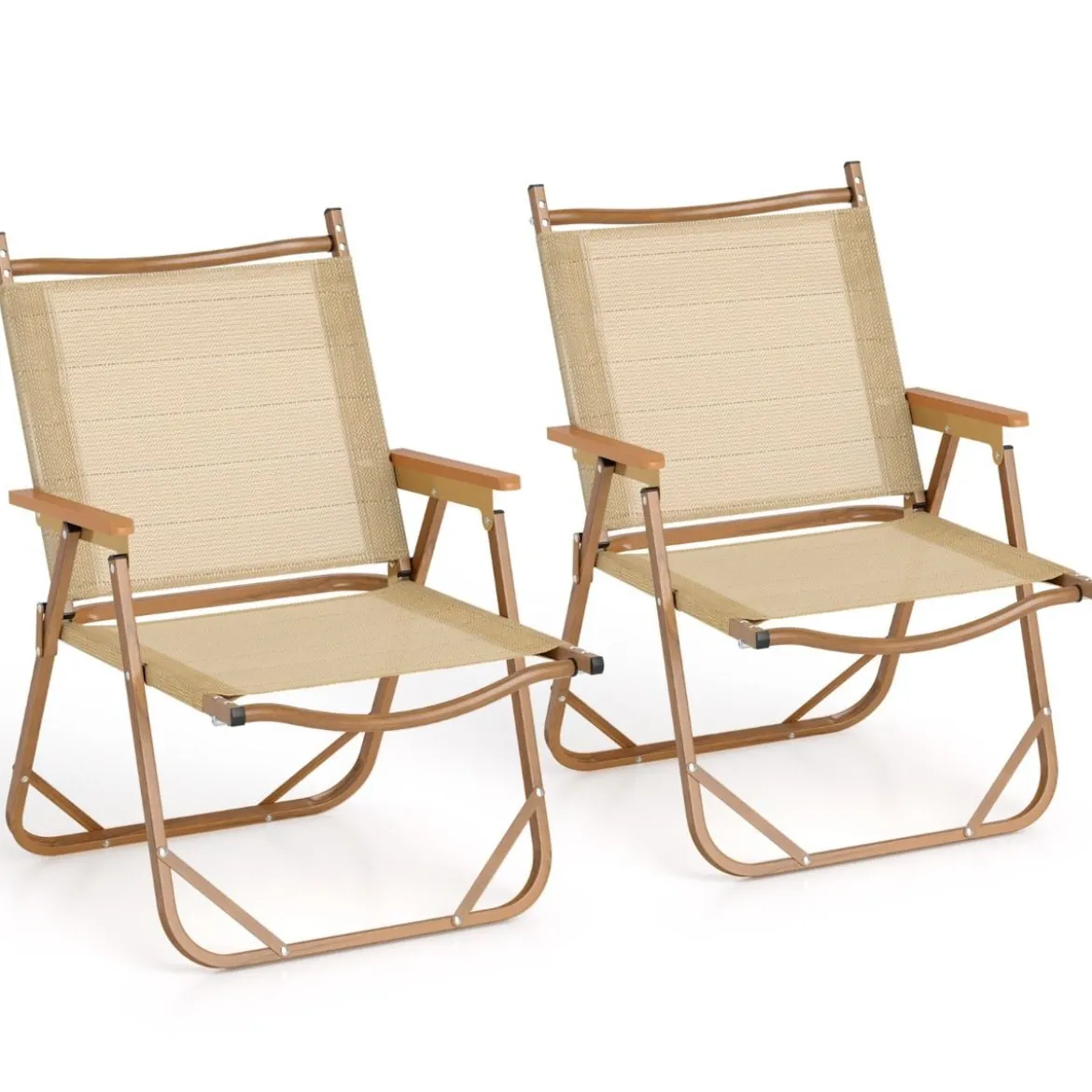 2er Set Klappbare Campingstühle mit Aluminiumrahmen Klappstühle Ultraleichte Klappstühle