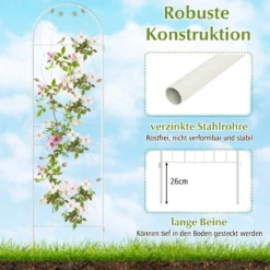 2er Set Metall Rankgitter Dekorativer Gartenzaun Freistehende Rankhilfe 180 x 50 cm