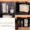 2er Set Nachttisch Holz Beistelltisch mit offenem Regal 40 x 40 x 59 cm Schwarz