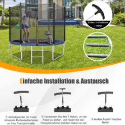 20er SetPack Trampolinfedern 14 cm schwere verzinkte Stahlfedern mit T-Haken-Zugwerkzeug