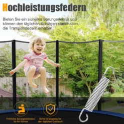 20er SetPack Trampolinfedern 14 cm schwere verzinkte Stahlfedern mit T-Haken-Zugwerkzeug