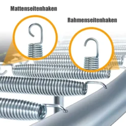 20er SetPack Trampolinfedern 14 cm schwere verzinkte Stahlfedern mit T-Haken-Zugwerkzeug