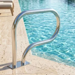 2er Set Pool-Handlauf 82,5 x 57 cm Pool Haltegriff aus Edelstahl Sicherheitsgriff für Schwimmbad bis 180 kg Belastbar