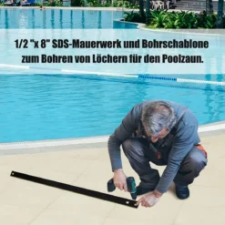 2er Set Poolzaun Kinderschutzzaun Schutzzaun Poolschutzaun Teichzaun 366 x 122 cm