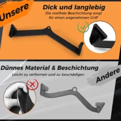 5er Set Rudegriffe für Kabelmaschine V Form LAT Kabelzugriff mit Gummi Handgriff für Rückenkrafttraining