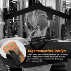 5er Set Rudegriffe für Kabelmaschine V Form LAT Kabelzugriff mit Gummi Handgriff für Rückenkrafttraining