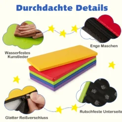 5er-Set Ruhematten für Kinder dicke Schaumstoff-Mittagsschlafmatten für den Boden Bunt