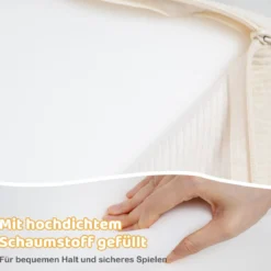 5er Set Schaumstoff Bausteine mit Ballgrube (Bälle nicht enthalten) & Cordstoff-Bezügen Kletterblöcke Spielbausteine Beige