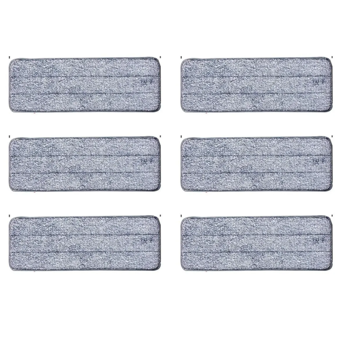 6er Set Wiederverwendbare Mikrofaser-Pads Ersatz-Pads für Wischmop Waschbares Rechteckiges Reinigungstuch