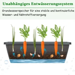 5-Etagen-Hochbeet Pflanzenständer Freistehende Pflanzenleiter 57 x 68,5x 114 cm Grau