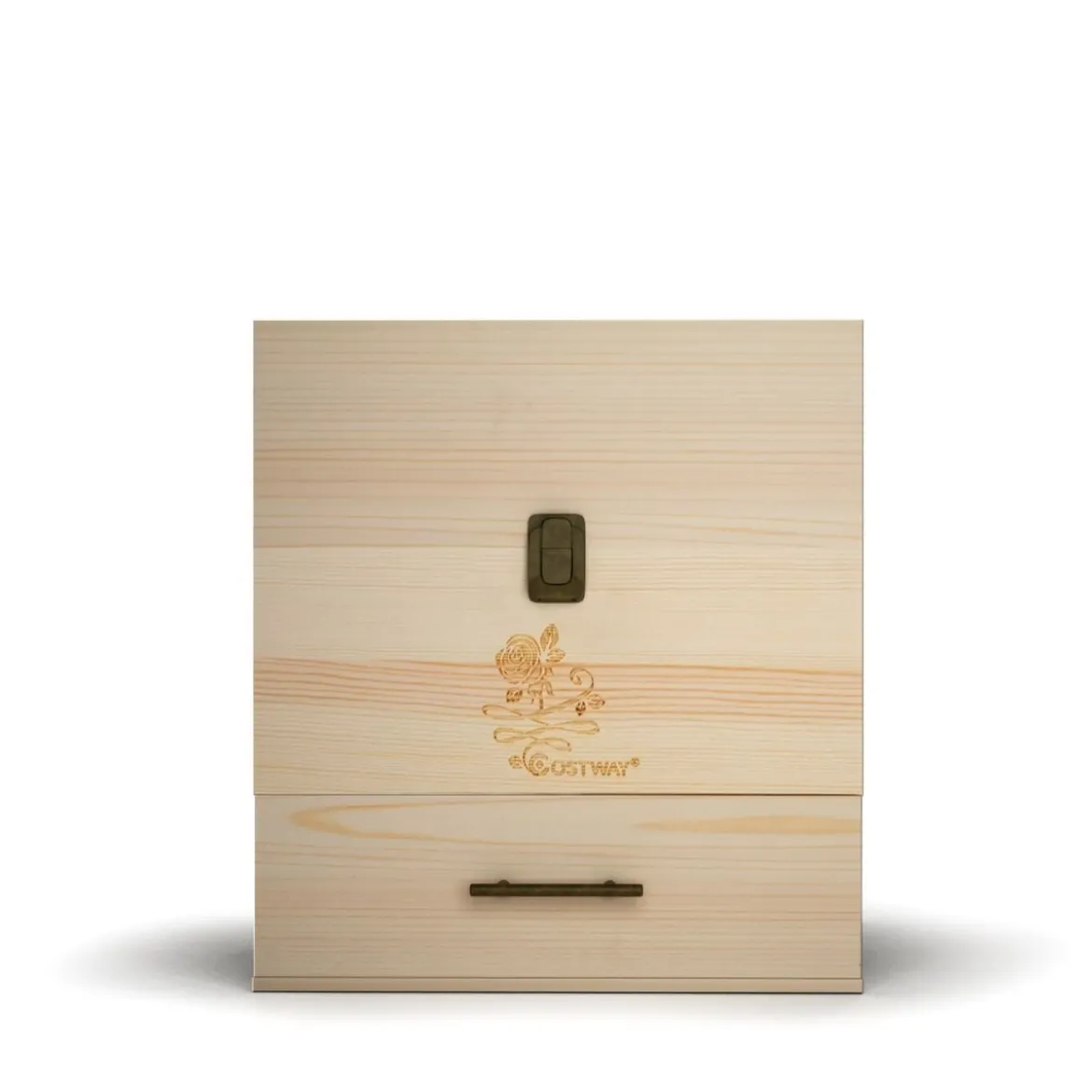 3 Etagen Ätherisches Öl Organizer 59 Fächer Ätherische Öl-Box Aufbewahrungsbox mit Schublade Holz