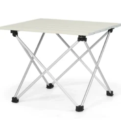 Faltbarer Camping-Tisch Alu Leichterund zusammenklappbarer Aluminium-Tisch Picknick-Tisch 40 x 35 x 32cm weiß