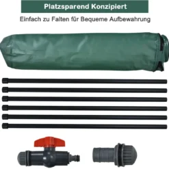 faltbare Regentonne Wasserspeicher 60cm x 60cm x 80cm Dunkelgrün