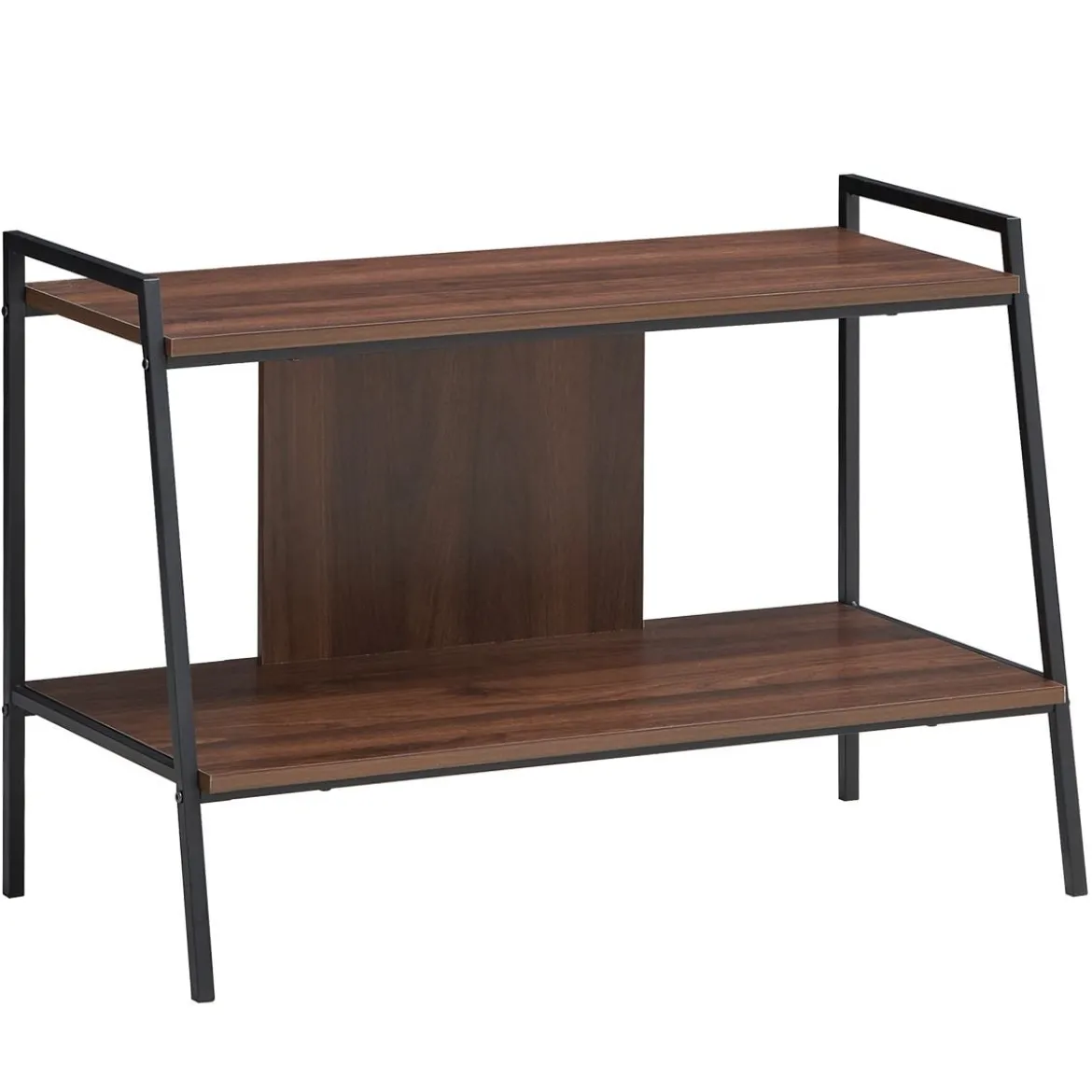 Fernsehschrank TV-Entertainment-Center 2-Stufiges TV-Regal für Fernseher bis 32 Zoll Walnuss