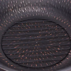 Feuerstelle Garten Grill Feuerkorb mit Funkenhaube 76 x 76 x 60 cm Schwarz