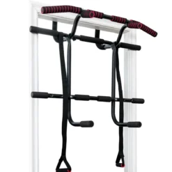 Fitnessstange Tragbare Klimmzugstange Reckstange fürs Krafttraining 101 x 57,5 x 96 cm Schwarz