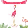 Flamingo-Dekoration 2-Teiliges Gartenstatuen-Set in Flamingo-Form