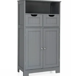Freistehender Schrank mit Schubladen für die Küche Badezimmer 60 x 30 x 109cm Grau