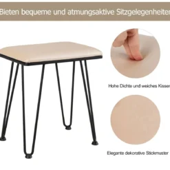 Frisiertisch-Set mit beleuchtetem Spiegel Schminktisch mit gepolstertem Hocker und Acrylbox 80 x 40 x 136 cm