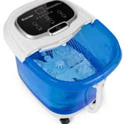 Fußbad Massagegerät mit Rollen 35-48℃ Elektrische Fußbadewanne Duschemassage Blau