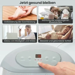 Fuß-Massagegerät Fussbad Fussbadewanne mit abnehmbarem Pediküre-Stein 1-stündiger automatischer Abschaltung Grau