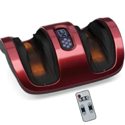 Fußmassagegerät Shiatsu mit 3 Massagemodi für Fuß Bein Wade 55,5 x 37 x 25,5 cm Rot