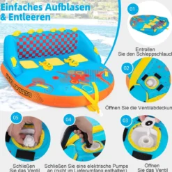 Funtube für 3 Personen Towable Tube zum Sitzen und Knien Formula Tube für Boot