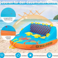 Funtube für 3 Personen Towable Tube zum Sitzen und Knien Formula Tube für Boot