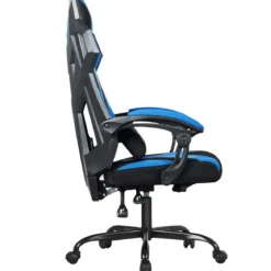 Gaming Stuhl verstellbar Bürostuhl Chefsessel mit hoher Rücken Racingstuhl Blau