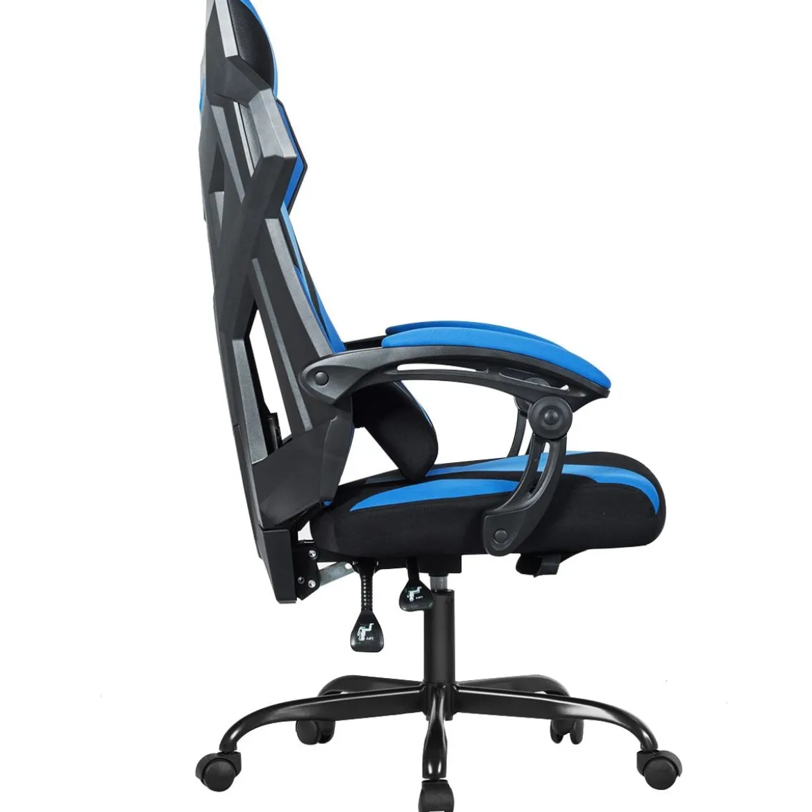 Gaming Stuhl verstellbar Bürostuhl Chefsessel mit hoher Rücken Racingstuhl Blau