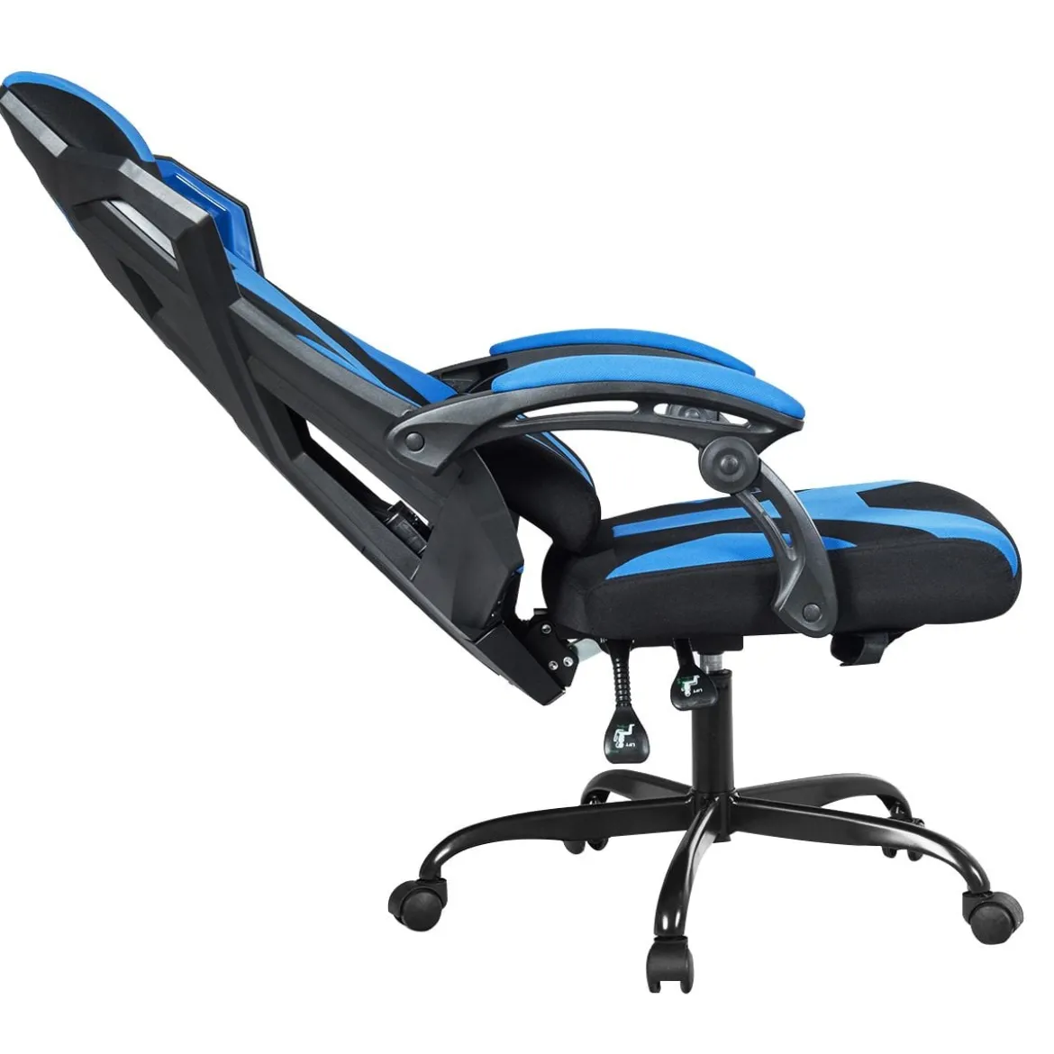 Gaming Stuhl verstellbar Bürostuhl Chefsessel mit hoher Rücken Racingstuhl Blau