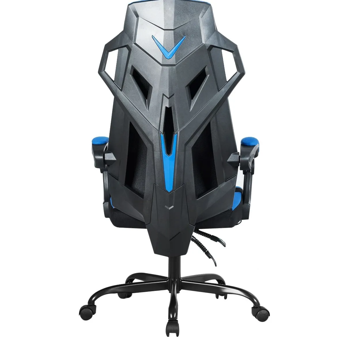 Gaming Stuhl verstellbar Bürostuhl Chefsessel mit hoher Rücken Racingstuhl Blau